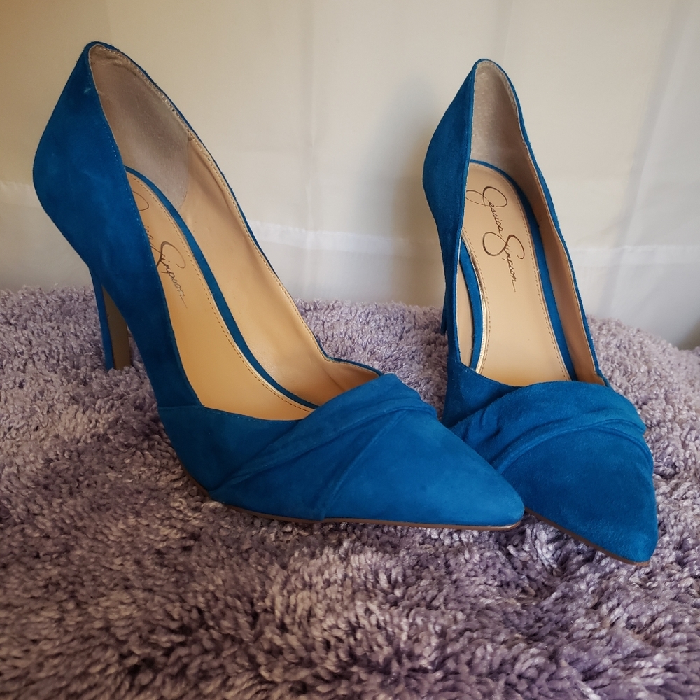 🌿Royal Blue Point Toe Heels